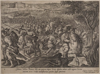 TvB G 0907
<br/>
Geschiedenis Medici: veldslag bij een kasteel
<br/>
<em>Galle, Philips (1537-1612)</em>